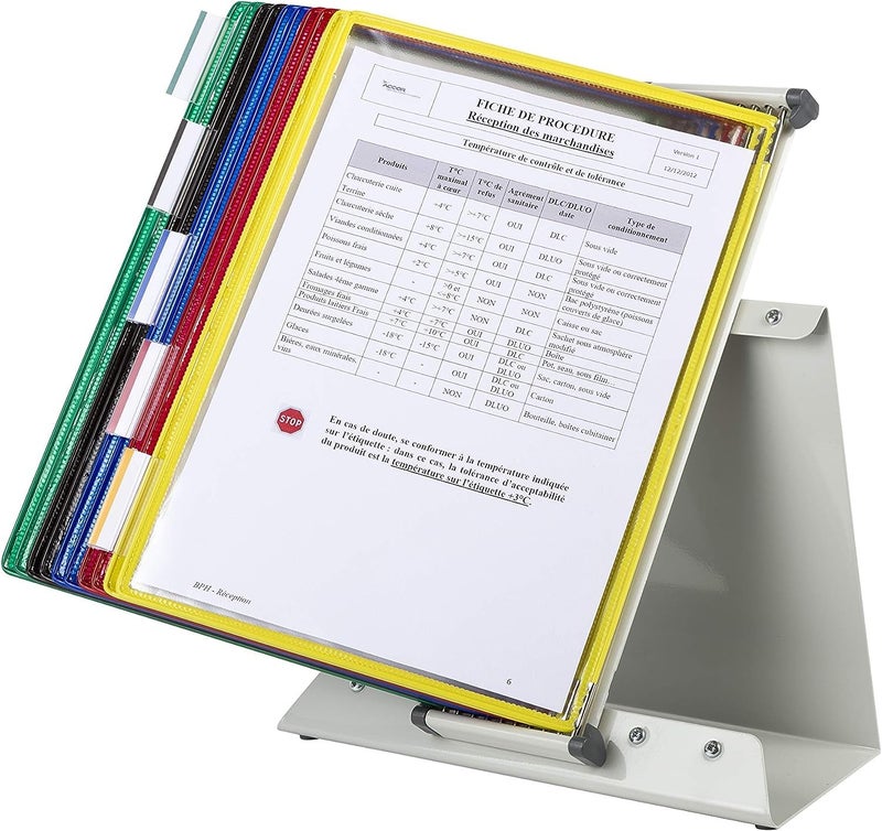 Tarifold Desktop Reference and Display System, 10 Double-Sided Pockets, Letter-Size, Assorted Pockets (D291) - Image 2